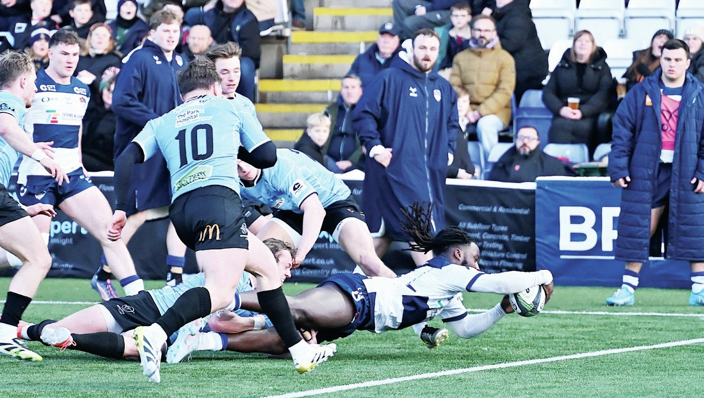 David Opoku-Fordjour goes over for Coventry