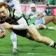 George Hendy scoring for Northampton Saints against Bulls