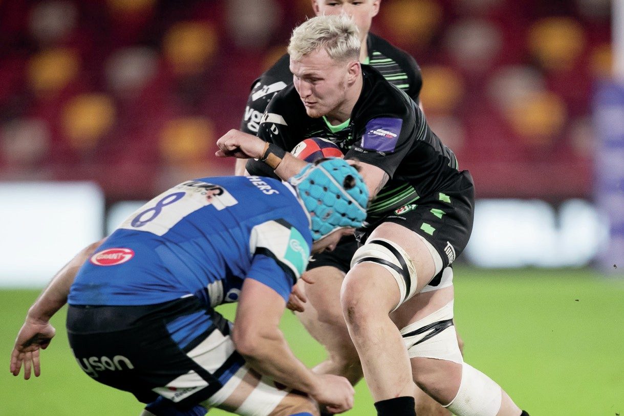 Ben Atkins in action for London Irish