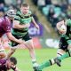 Josh Kemeny breaks to score for Northampton Saints