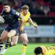 Louis Rees-Zammit sidesteps Oli Spencer to score his and Bristol Bears’ second