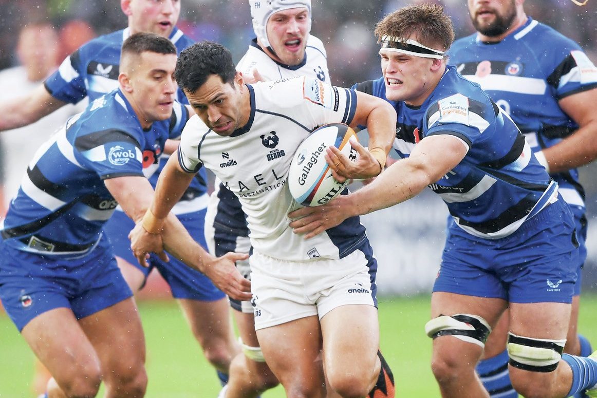 Bristol Bears’ Matias Moroni breaks against Bath
