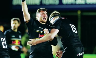 Newcastle Red Bulls’ Connor Hancock celebrates at full-time