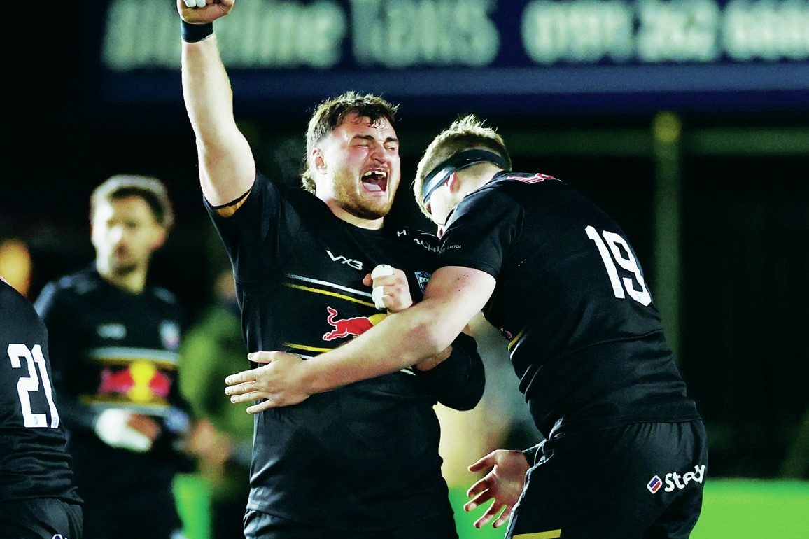 Newcastle Red Bulls’ Connor Hancock celebrates at full-time