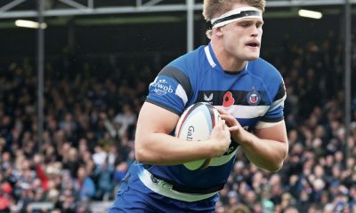 Flying high: Bath flanker Guy Pepper