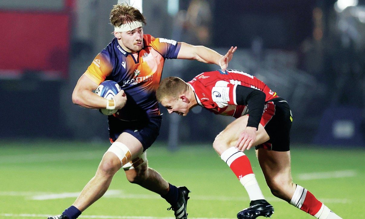 Edinburgh’s Freddy Douglas on the charge