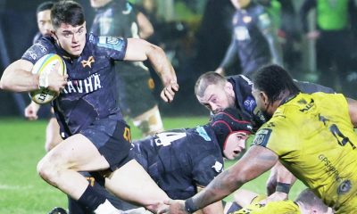 Reuben Morgan-Williams scores the first try for Ospreys