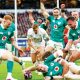 Ireland celebrate Jamie Osborne’s try