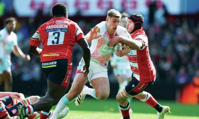 Jack van Poortvliet on the attack for Leicester Tigers