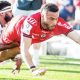 Matthis Lebel dives over to score for Toulouse