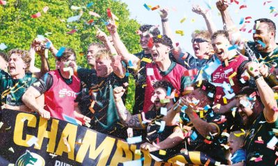 Bury St Edmunds lift the trophy