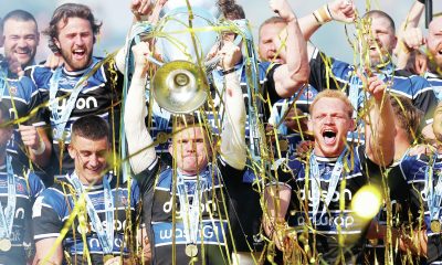 Bath lift the Premiership trophy