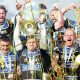 Bath lift the Premiership trophy