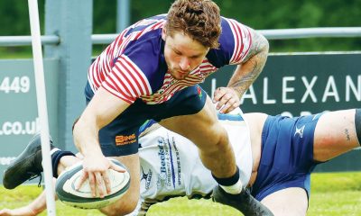 Lancashire’s Leo Gililand scores his second