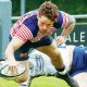 Lancashire’s Leo Gililand scores his second
