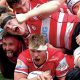 James Venter goes over for Gloucester