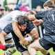 Guernsey prop Jamie Aureka Maoate-Dunn battles his way forward play again