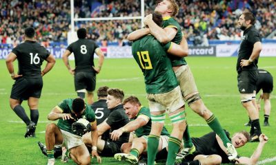 South Africa celebrate victory over New Zealand in the World Cup Final