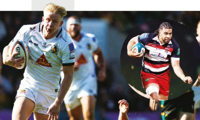 Ha’way the lads: Josh Hodge and, inset, Hoskins Sotutu