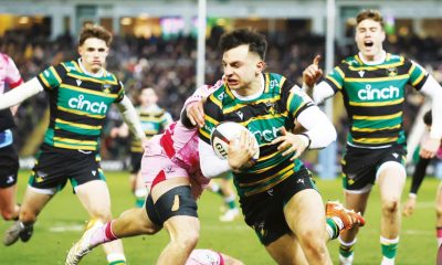 Rout: Edoardo Todaro scores Northampton’s ninth try against Harlequins PICTURES: Getty Images